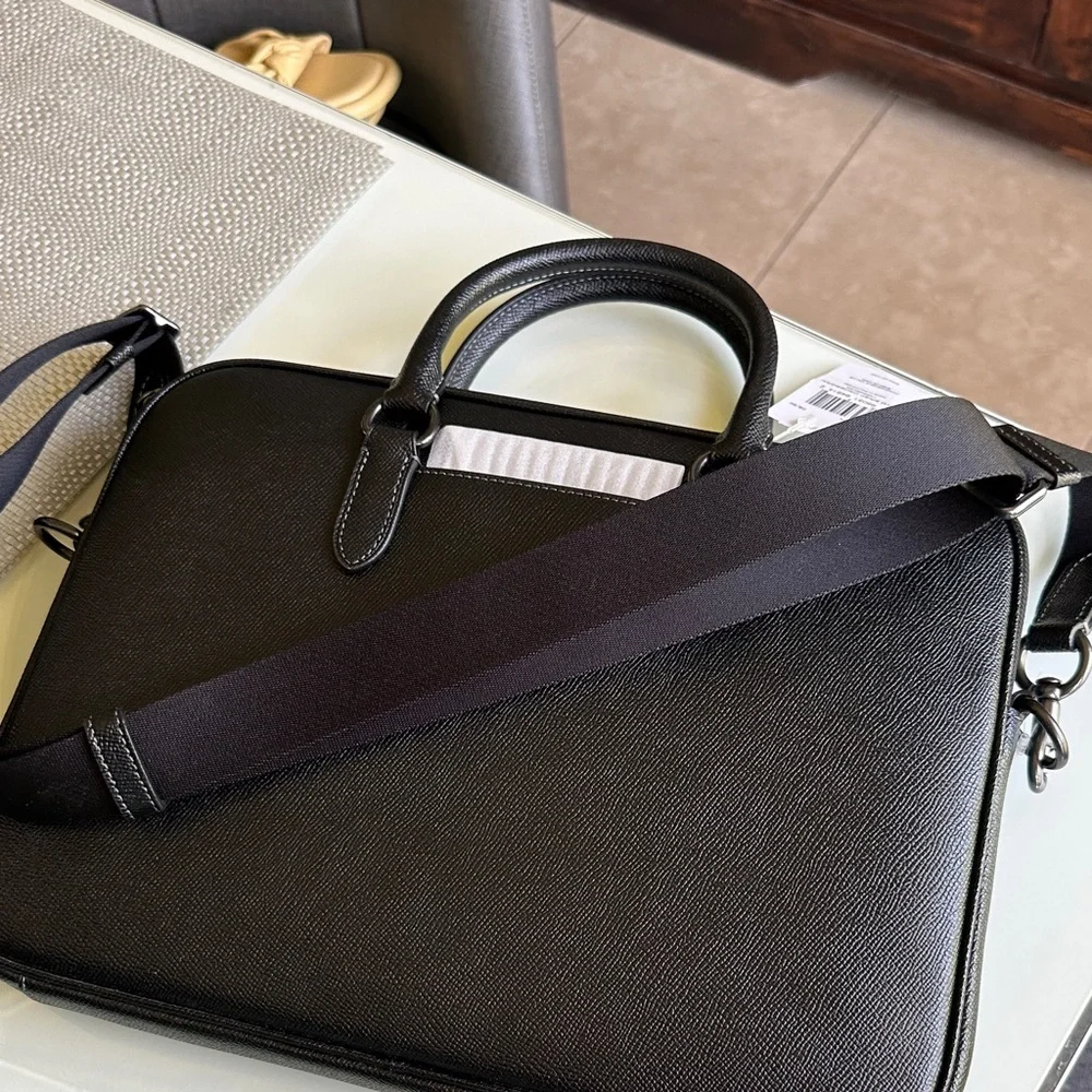 Coach Black Leather Briefcase - Picture 5 of 6